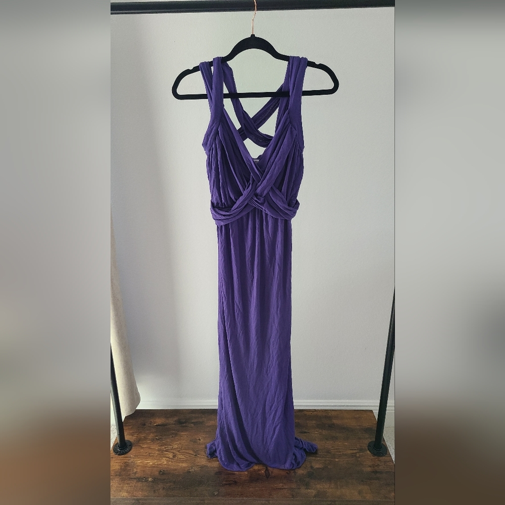Purple Strappy Motherhood‎ Maxi Maternity Dress Size XL